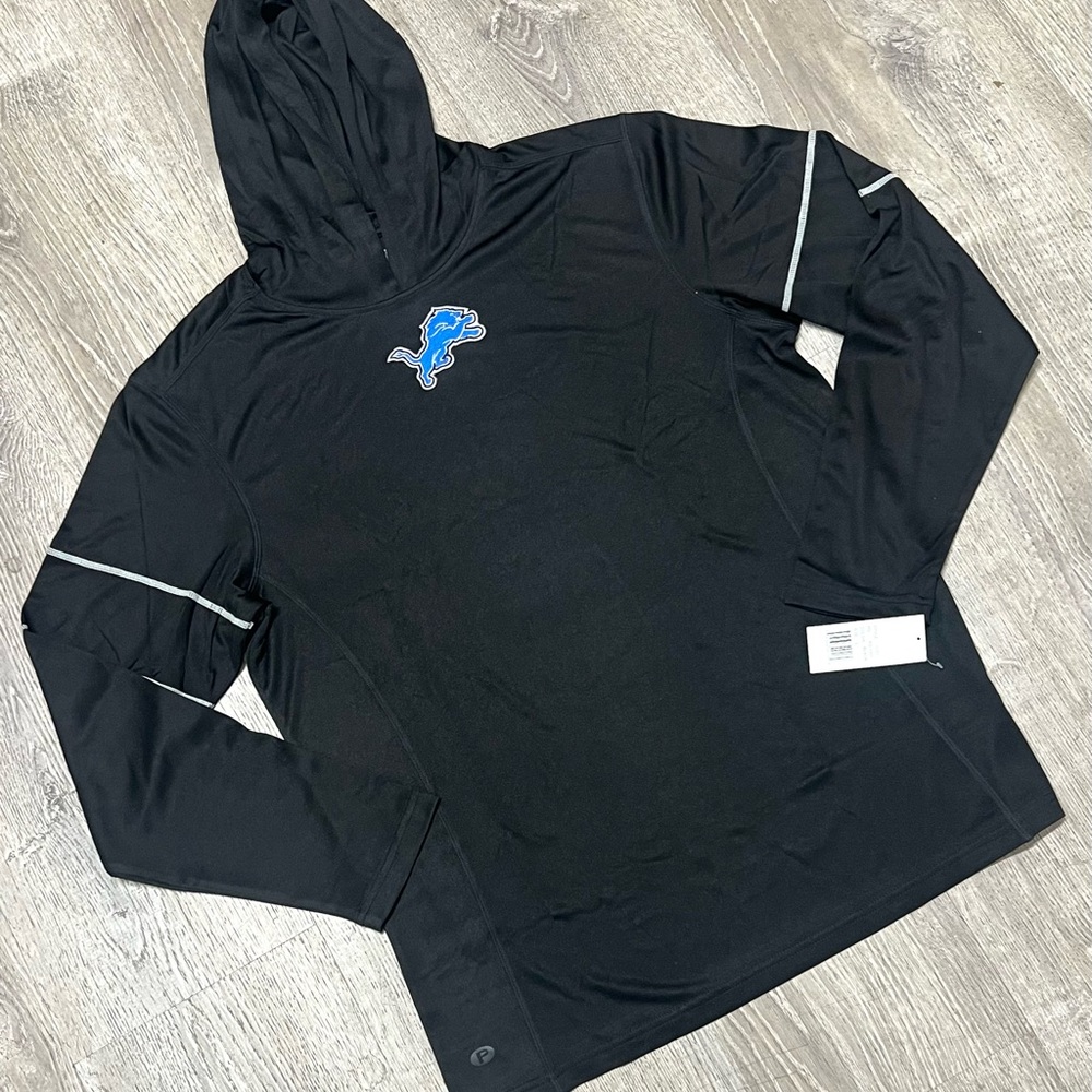 Detroit Lions  Black Hooded premium hooded shirt with Logo